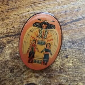 St. Labre Indian School Tac Pin Guardian Angel Vintage Enamel Pin